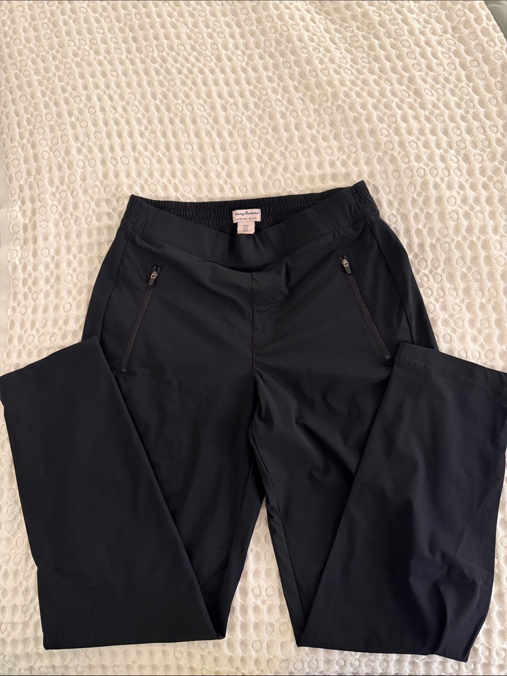 Tommy Bahama Black Women's Stretch Zip-Pocket Pants